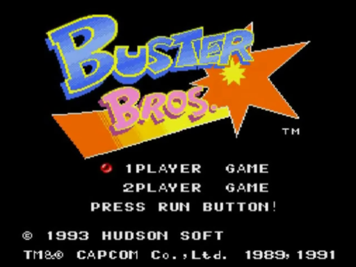 Buster Bros title screen for TurboGrafx CD